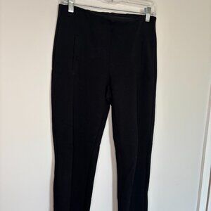 CHICO'S Pull On Pant Womens 2 (Chico's 00) Black Tapered Stretch Pockets Slim
